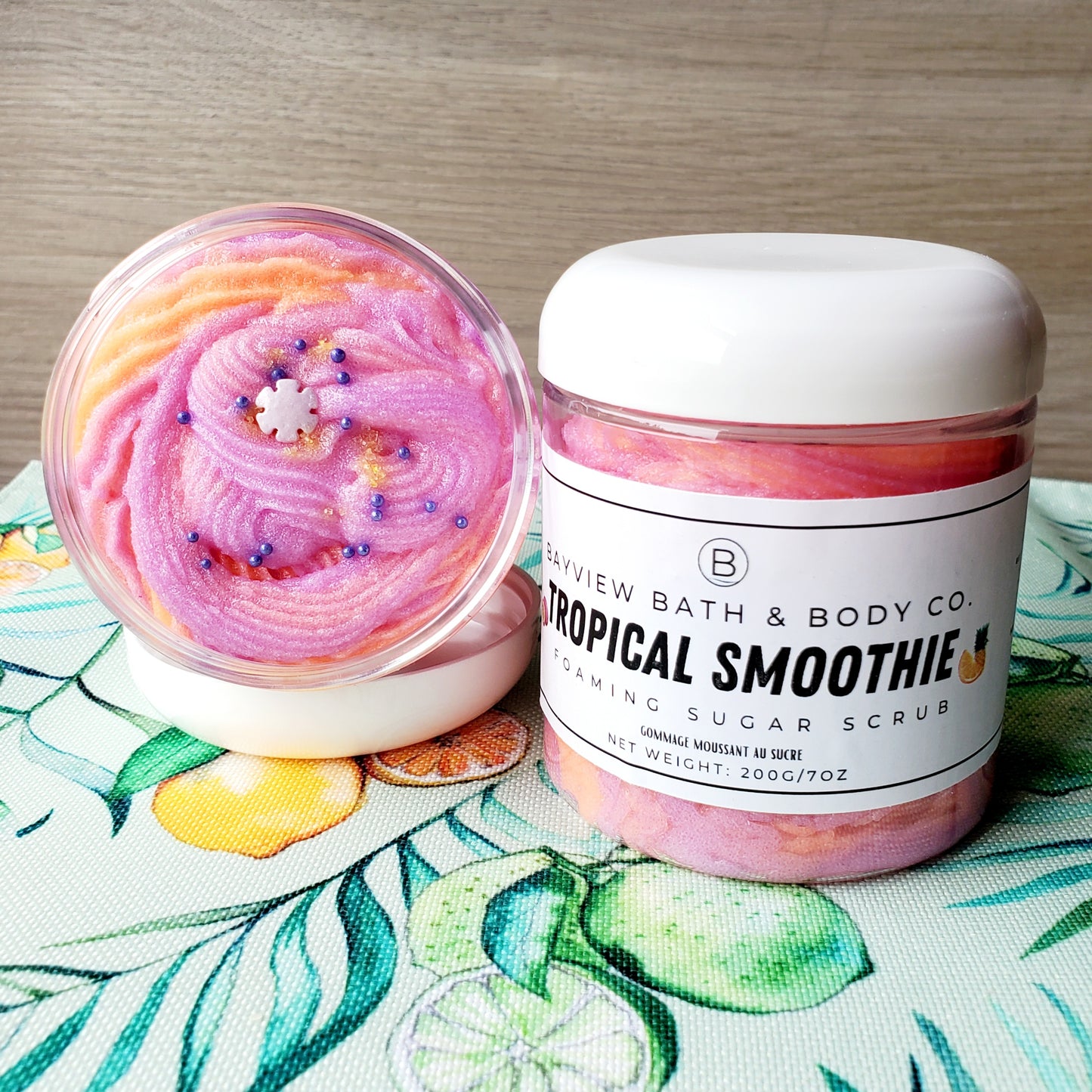 Tropical Smoothie Foaming Sugar Scrub - 200g Jar