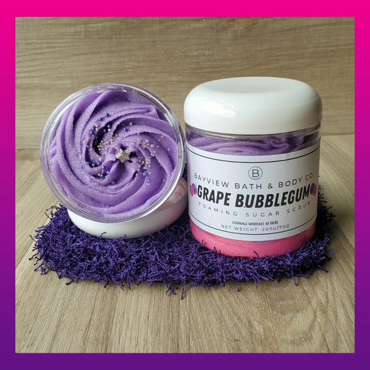 Grape Bubblegum Foaming Sugar Scrub