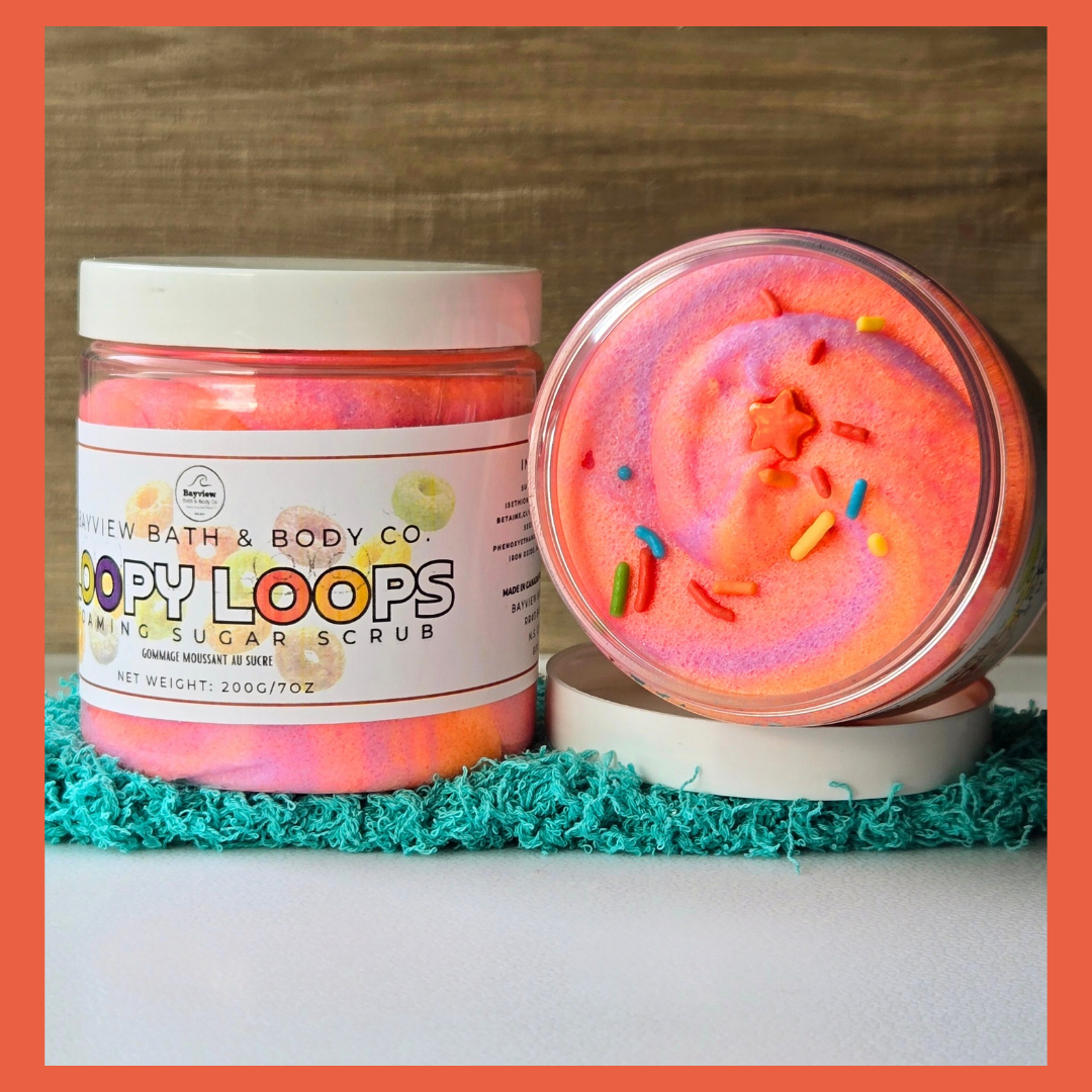 Loopy Loops Foaming Sugar Scrub - 200g Jar