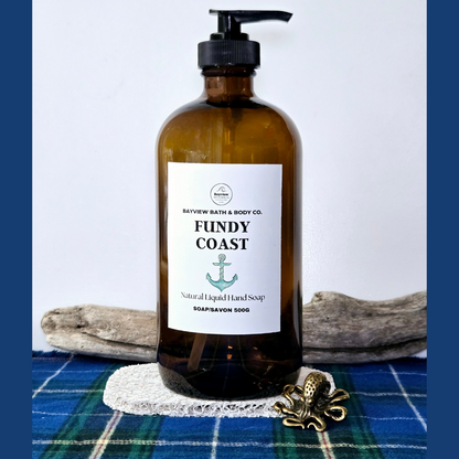 Natural Liquid Hand Soap - 500ml Glass Bottle with Pump