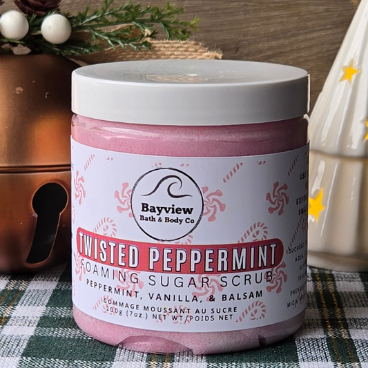 Twisted Peppermint Foaming Body Scrub-200g Jar