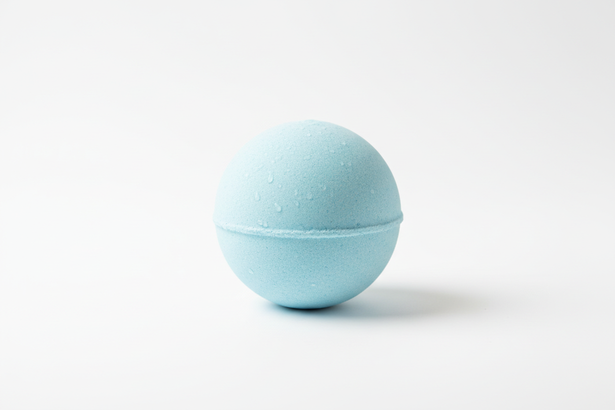 light blue bath bomb