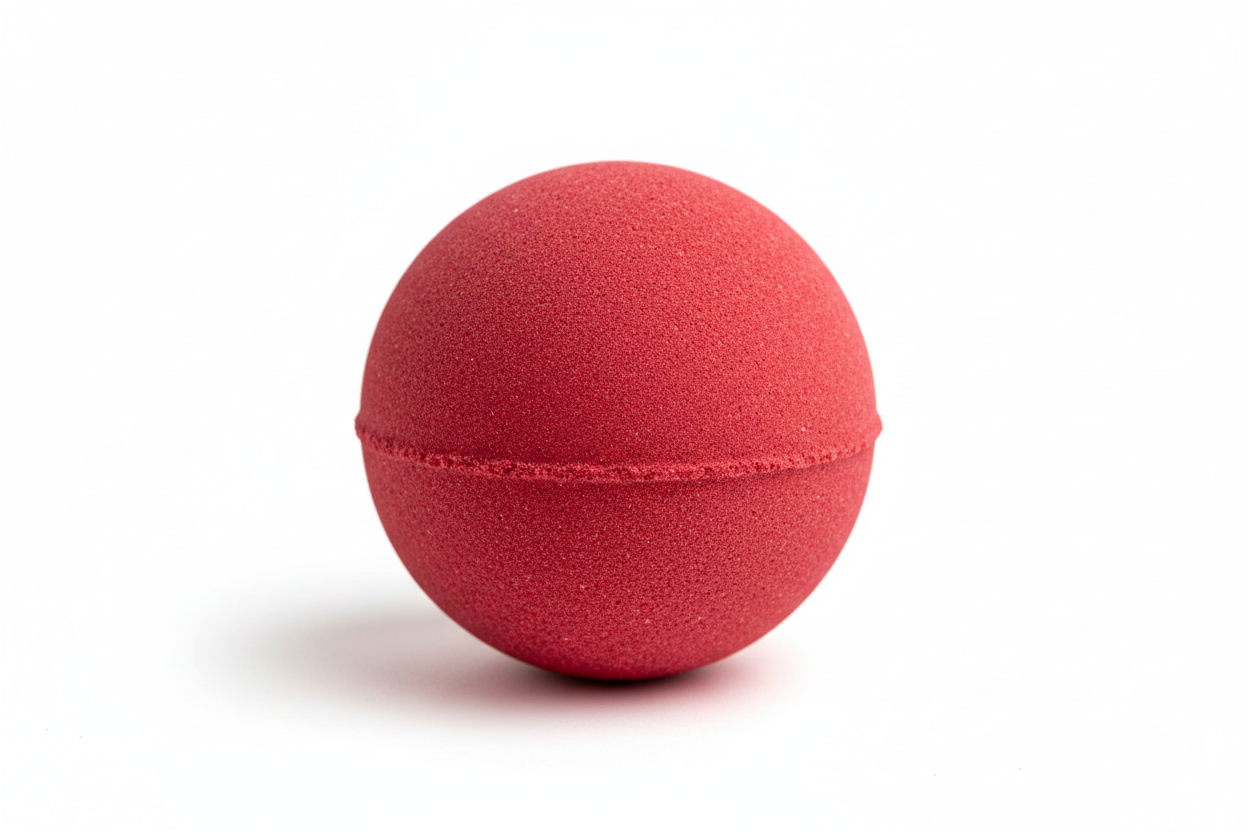 red round bath bomb